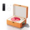 Yintiny Time Music Box CD Player with Speakers; Bluetooth Transmitter; Festival Gift; BGM Player for Home Decor (Orange) view 1