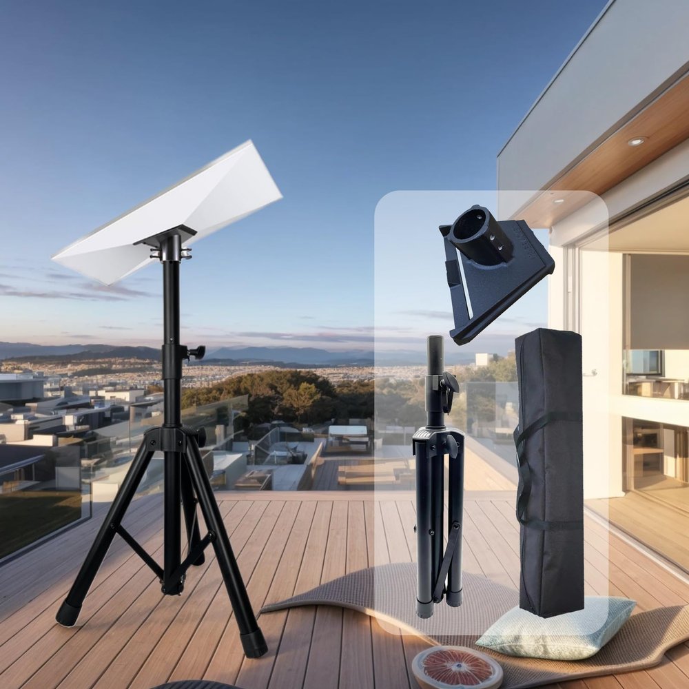 GEN 3 Tripod Stand Mount for Starlink Gen 3/V4 ,Starlink Standard Kickstand Dish, Suitable for Campgrounds & Flat Roofs  Starlink Antenna Tripod with Adjustable Height,Includes Slide-in Pipe Adapter
