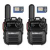 Global-PTT 2-Pack Nationwide Long Range Walkie Talkie, 4G LTE Nationwide Coverage Handheld PoC Radios with Pre-Installed SIM Cards - Includes 1 Year Data Service (Black) view 1