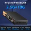 keepLiNK 6 Port 2.5G Web Smart Managed Ethernet Switch with 5 x 2.5G Base-T Ports, 1 x 10G SFP+, Static Aggregation, QoS/VLAN/IGMP, Metal Housing Fanless, Desktop/Wall-Mount view 3