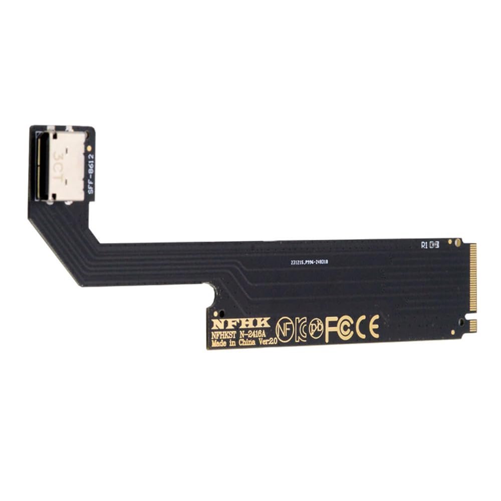 NFHK PCI-E 4.0 M.2 M-Key to Oculink SFF-8612 SFF-8611 Host Adapter for 2024 ThinkBook 16+ AMD8845 External Graphics Card & SSD