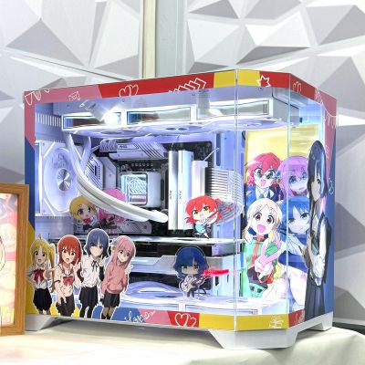 Computer Cases, Mid-Tower PC Gaming Case M-ATX/ITX - Front I/O USB 3.0 Port - 3 Sided Glass - 9 Fan Installation Position - Water Cooling Installation Ready