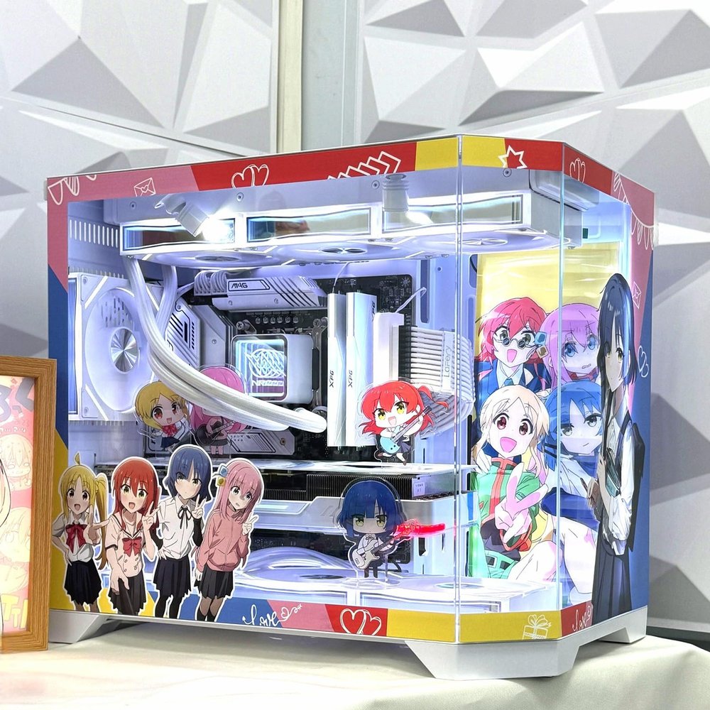 Computer Cases, Mid-Tower PC Gaming Case M-ATX/ITX - Front I/O USB 3.0 Port - 3 Sided Glass - 9 Fan Installation Position - Water Cooling Installation Ready
