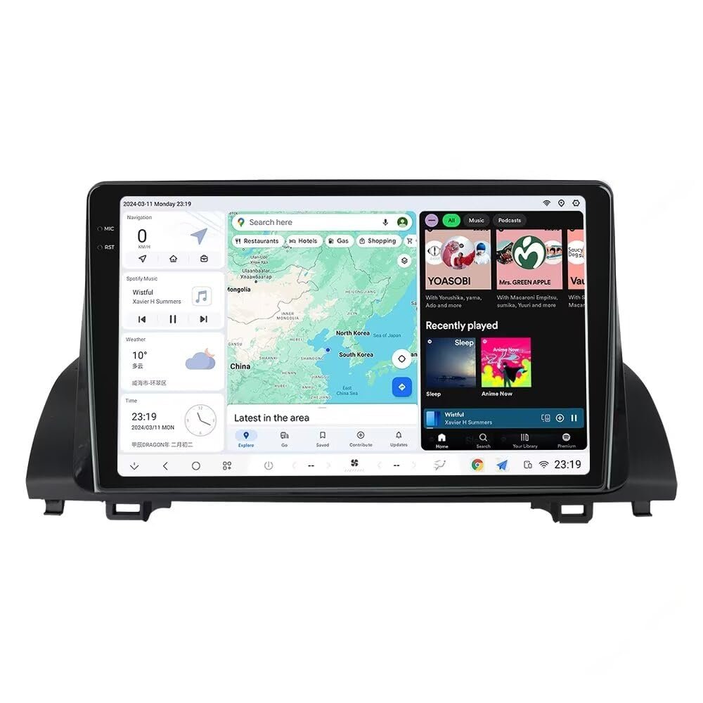 DUDUAUTO Android 13 Radio Stereo for Honda Accord 10th 2018-2021 with Touch Screen, Biorunn 10.36" 2K Dual Band GPS Wireless Car-Play Android Auto Navi DSP, 12GB RAM 512GB ROM