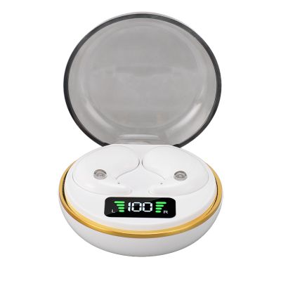 Wisoqu Earbuds, Light Weight Stereo Headphones with Charging Case, for Android iOS Devices, for Daily Entertainment, Work, Study, Sleep (White)