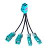 Aoikknuw Mini Fakra 4 in 1 Z Code Female Jack to Fakra Female Four Ports Vehicle LVDS Cable RF Coaxial Extension RG316 CableCompatible with Rosenberger 5Meter view 1