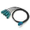 Aoikknuw Mini Fakra 4 in 1 Z Code Female Jack to Fakra Female Four Ports Vehicle LVDS Cable RF Coaxial Extension RG316 CableCompatible with Rosenberger 5Meter view 3