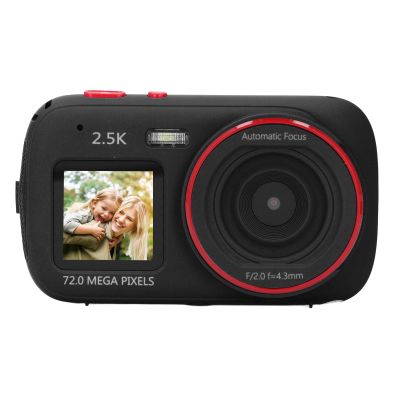 Asixxsix Digital Camera, 72MP 2.5K Dual Screen Vlogging Camera, 16X Digital Zoom Digital Camera, Autofocus Vlogging Camera, 750mAh Anti Shake Compact Camera for Teens Adult Beginner Kids