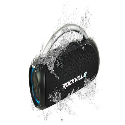 Rockville RPB-D3 30W Portable Bluetooth Speaker, Water Resistant, TWS Pairing, LED Lights, Long Battery Life, Perfect for Parties and Outdoor Adventures