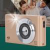 2.5K 48MP Digital Camera for Photography, Compact Vlogging Camera with Auto Focus, Point & Shoot Camera with 16X Digital Zoom, Travel Video Camera (Gold) view 4