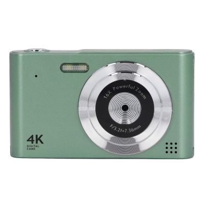 2.5K 48MP Digital Camera for Photography, Compact Vlogging Camera with Auto Focus, Point & Shoot Camera with 16X Digital Zoom, Travel Video Camera (Green)