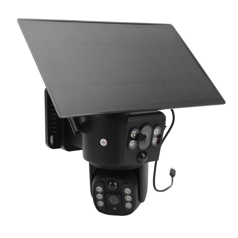 GOWENIC 8MP 4K Solar Security Camera with 2 Way Talk, Human Detection, Full Color Night, IP55 Weather Solar Outdoor Camera for Home Surveillance