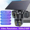 GOWENIC 8MP 4K Solar Security Camera with 2 Way Talk, Human Detection, Full Color Night, IP55 Weather Solar Outdoor Camera for Home Surveillance view 2