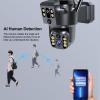 GOWENIC 8MP 4K Solar Security Camera with 2 Way Talk, Human Detection, Full Color Night, IP55 Weather Solar Outdoor Camera for Home Surveillance view 4