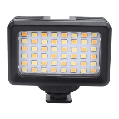 Underwater Lights, 5W 2500-9000K 130 ft Diving Light LED Video Light, 120 Beam Angle 48 LEDs Dive Light with 1/4In Adapter, Cold Shoe Interface, for Action Camera