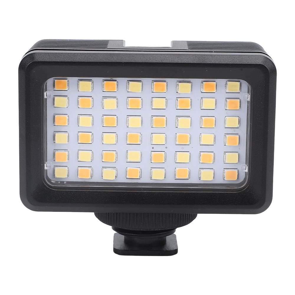 Underwater Lights, 5W 2500-9000K 130 ft Diving Light LED Video Light, 120 Beam Angle 48 LEDs Dive Light with 1/4In Adapter, Cold Shoe Interface, for Action Camera