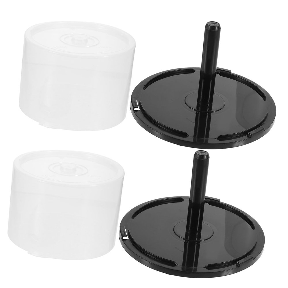 Angoily 2pcs Portable Dvd Storage Holder Empty Cd Storage Bucket for up to Discs Sturdy Containers for Moisture and Easy Organization