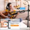 Ailight Camera Desk Mount Stand Overhead, Adjustable Microphone Boom Arm Mic Stand with Phone Holder, Camera Arm Clamp 5/8'' 3/8'' 1/4'' Screws for Shure, Blue Yeti, Rode, Elgato, Fifine, HyperX view 2