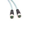 16.4ft M12 8 Pin Double Female Industrial Ethernet Cable, M12 8 Pin A Code Female to Female Connector Cable High Flex Cat6 Shielded Field Wireable Cable Assembly for Automation Application 5Meter view 1