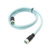 16.4ft M12 8 Pin Double Female Industrial Ethernet Cable, M12 8 Pin A Code Female to Female Connector Cable High Flex Cat6 Shielded Field Wireable Cable Assembly for Automation Application 5Meter view 2