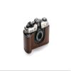 BMAOLLONGB for Pentax 17 Case, Handmade Genuine Real Leather Half Camera Case Bag Cover for Pentax 17 Film Camera With Hand Strap (Coffee) view 3