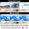 HXBER USB 3.0 KVM Switcher Two Input Three Output Three Monitor Switcher Support 8K@30Hz 4K@144Hz USB 3.0 Displayport with Wired Remote and 4 Cables Included Compatible with Mac/Windows/Linux view 3