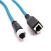 16.4ft M12 8 Pin X Code Female to RJ45 Female Industrial Ethernet Cable, M12 8 Pin to RJ45 High Flex Cat6 Connector Cable Shielded Field Wireable Cable Assembly for Automation Application 5Meter view 1