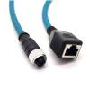 16.4ft M12 8 Pin X Code Female to RJ45 Female Industrial Ethernet Cable, M12 8 Pin to RJ45 High Flex Cat6 Connector Cable Shielded Field Wireable Cable Assembly for Automation Application 5Meter view 3