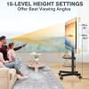 TVON Rolling TV Stand with Power Outlet for 32-75 Inch LCD LED OLED Flat Curved Screen TVs up to 88 lbs, Portable TV Stand on Wheels and Height Adjustment Max VESA 400x400mm view 3
