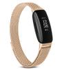 Amzpas for Fitbit Inspire 2 Bands Women Men, Stainless Steel Mesh Loop Adjustable Magnetic Replacement Straps Compatible with Fitbit Inspire 3 / Fitbit Inspire 2 / Fitbit Inspire HR Fitness Tracker (Rose gold) view 1