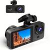 1080P Dash Cam IR Night Vision, 2 Camera Recorder, Can Loop Recorder, Wide Angle Dashboard Camera Recorder, Without Memory Card view 1