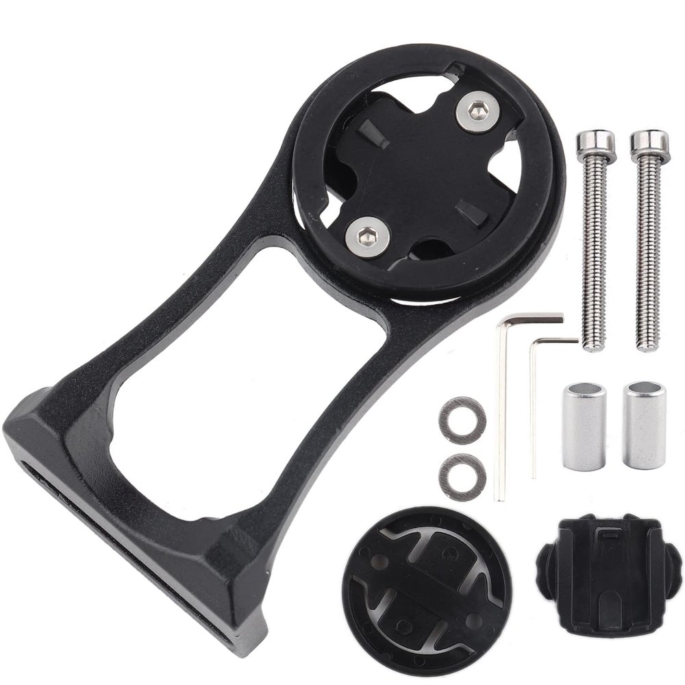 Bikes Extension Bracket, Aluminum Alloy Cycling Extension Mount Holder Sturdy Bicycles Computer Mount Holder for Computer Amp and Sports Camera (Black)
