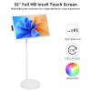 Neeni Play 32-Inch Smart Portable TV with 1080P Touchscreen, Rotatable Display, Rolling Stand, Built-in Battery, Android OS, Remote, External 4K Camera view 4