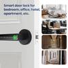 Fingerprint Door Lock, Electronic Keyless Entry Door Lock with Handle, Smart Door Knob with APP, Code, Fingerprint Biometric, Backup Key for Bedroom, Home, Hotel, Office, Apartment (Black) view 2