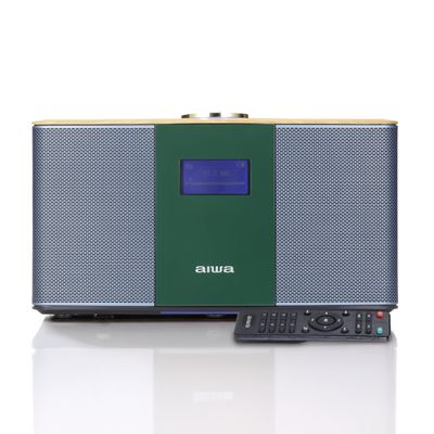Aiwa Exos 5 Wireless Speaker - Unleash Powerful Sound and Versatile Connectivity On-The-Go Experience Bluetooth Freedom, FM Radio, Clock, 20W RMS, LCD Display, and Alarm Clock Functionality