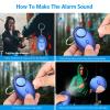 Temracha Safety Keychain Set for Women with Personal Alarm, Wristlet Strap Keychain Accessories Kit, with Card Holder and Pom Pom, Gift Set for Women and Girls (18 Pcs - Blue) view 2