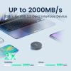 DIGIERA 2TB Magnetic Portable SSD, External Solid State Drives with USB-C 3.2 Gen 2x2, Speed Up to 2000MB/s, Compact & Durable, Compatible with iPhone 15/16 Series and Other USB-C Devices, Grey view 4