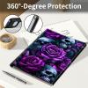 AIRWEE Keyboard Case for iPad Air 11 Inch (M2) 2024,for iPad Air 6/5/4(2024/2022/2020),for iPad Pro 11 4/3/2 Case with Keyboard and Pencil Holder,Clear Back Cover for iPad 10 Gen 2022,Skulls Purple view 4