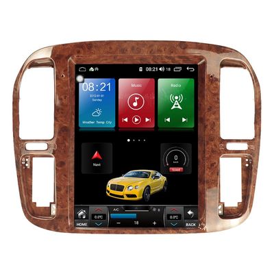 12.1 Inch Tesla Style CarPlay Android Car Stereo for Land Cruiser LC100 LX470 1999-2002 Auto Stereo Receiver Multimedia Player GPS Navigation Touch Screen Head Unit (Brown, 8-256GB)