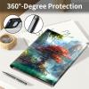 AIRWEE Keyboard Case for iPad Air 11 Inch (M2) 2024,for iPad Air 6/5/4(2024/2022/2020),for iPad Pro 11 4/3/2 Case with Keyboard and Pencil Holder,Clear Back Cover for iPad 10 Gen 2022,Beautiful Tree view 4