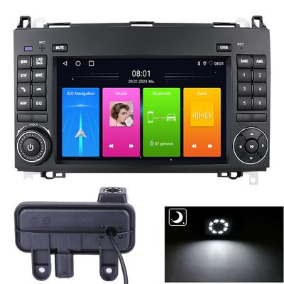7 inch Touchscreen GPS Navigation,Carplay& Android Auto GPS Navigator+Trunk Handle Reverse Camera Replacement for Mercedes- Benz A- Klasse W169 A150 A60CDi A170 B-Klasse W245B150 B160CDi