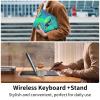 AIRWEE Keyboard Case for iPad Air 11 Inch (M2) 2024,for iPad Air 6/5/4(2024/2022/2020),for iPad Pro 11 4/3/2 Case with Keyboard and Pencil Holder,Clear Back Cover for iPad 10 Gen 2022,Green Turtle view 3