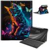 AIRWEE Keyboard Case for iPad Air 11 Inch (M2) 2024,for iPad Air 6/5/4(2024/2022/2020),for iPad Pro 11 4/3/2 Case with Keyboard and Pencil Holder,Clear Back Cover for iPad 10 Gen 2022,Neon Kitten view 1
