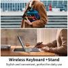 AIRWEE Keyboard Case for iPad Air 11 Inch (M2) 2024,for iPad Air 6/5/4(2024/2022/2020),for iPad Pro 11 4/3/2 Case with Keyboard and Pencil Holder,Clear Back Cover for iPad 10 Gen 2022,Neon Kitten view 3