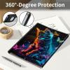 AIRWEE Keyboard Case for iPad Air 11 Inch (M2) 2024,for iPad Air 6/5/4(2024/2022/2020),for iPad Pro 11 4/3/2 Case with Keyboard and Pencil Holder,Clear Back Cover for iPad 10 Gen 2022,Neon Kitten view 4