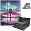 AIRWEE Keyboard Case for iPad Air 11 Inch (M2) 2024,for iPad Air 6/5/4(2024/2022/2020),for iPad Pro 11 4/3/2 Case with Keyboard and Pencil Holder,Clear Back Cover for iPad 10 Gen 2022,Moon Dragonfly view 1