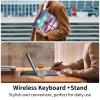 AIRWEE Keyboard Case for iPad Air 11 Inch (M2) 2024,for iPad Air 6/5/4(2024/2022/2020),for iPad Pro 11 4/3/2 Case with Keyboard and Pencil Holder,Clear Back Cover for iPad 10 Gen 2022,Moon Dragonfly view 3