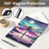 AIRWEE Keyboard Case for iPad Air 11 Inch (M2) 2024,for iPad Air 6/5/4(2024/2022/2020),for iPad Pro 11 4/3/2 Case with Keyboard and Pencil Holder,Clear Back Cover for iPad 10 Gen 2022,Moon Dragonfly view 4