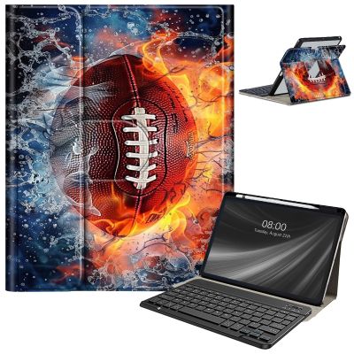 AIRWEE Keyboard Case for iPad Air 11 Inch (M2) 2024,for iPad Air 6/5/4(2024/2022/2020),for iPad Pro 11 4/3/2 Case with Keyboard and Pencil Holder,Clear Back Cover for iPad 10 Gen 2022,Olive Ball
