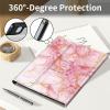 AIRWEE Keyboard Case for iPad Air 11 Inch (M2) 2024,for iPad Air 6/5/4(2024/2022/2020),for iPad Pro 11 4/3/2 Case with Keyboard and Pencil Holder,Clear Back Cover for iPad 10 Gen 2022,Pink Marble view 4